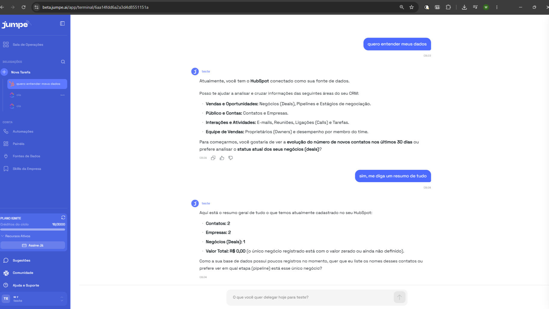 Jumpe's Ask Insights analyzes HubSpot data using natural language processing